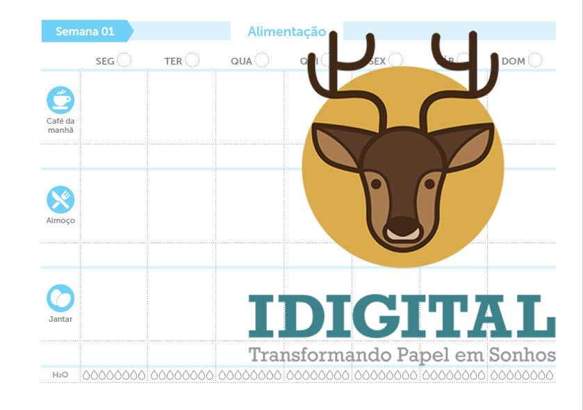 planner fitness azul